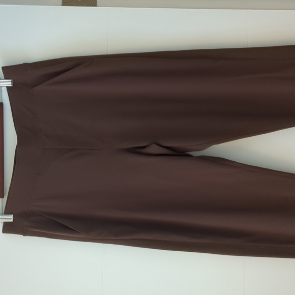 Athleta Brooklyn Ankle Length Stretchy Featherlike Brown Athleasure Travel Pants - Picture 4 of 9